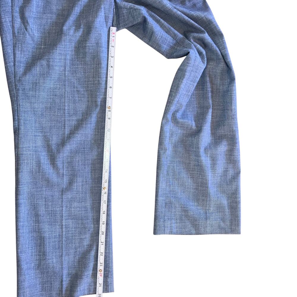 Talbots Light Blue Sharkskin Straight-leg Suit Pants- size 14P - Picture 9 of 13